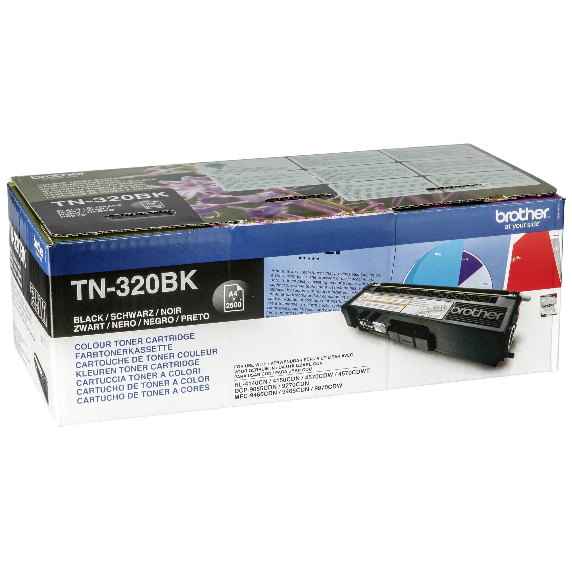 Brother Toner TN-320BK Schwarz (ca. 2500 Seiten) - Passend für DCP-