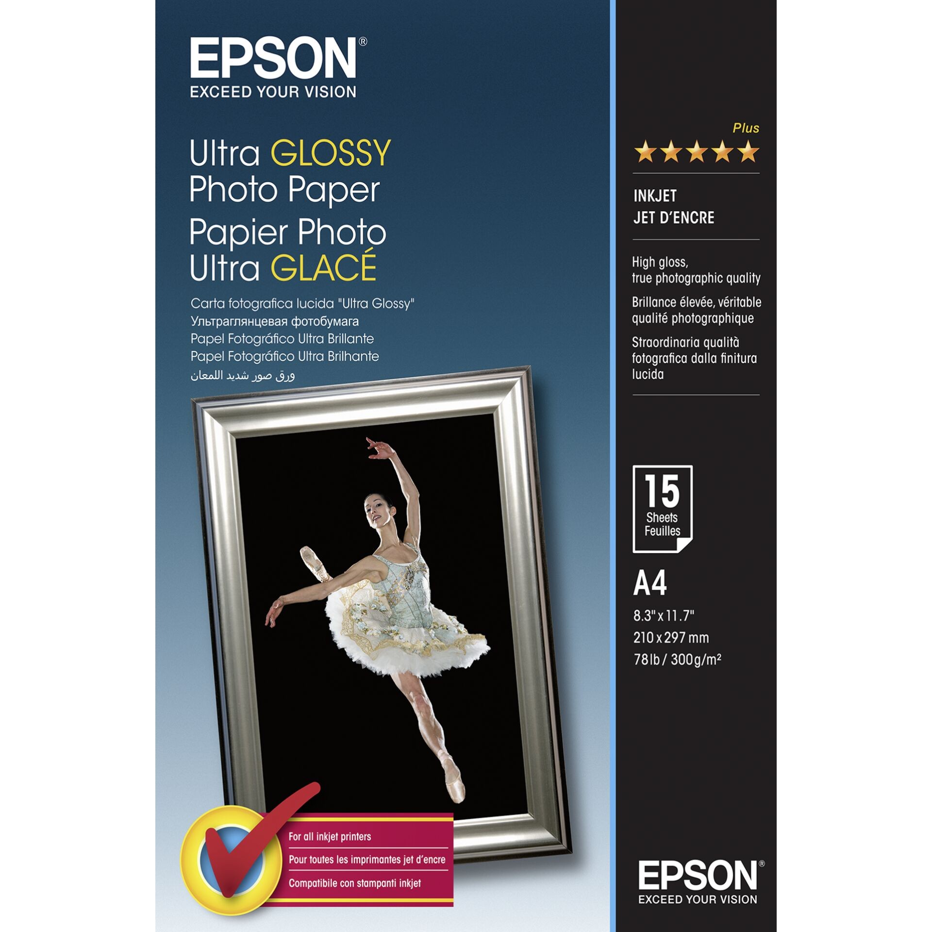 Epson Ultra Glossy Photo Paper - A4 - 15 Sheets - Epson Ultra Glossy
