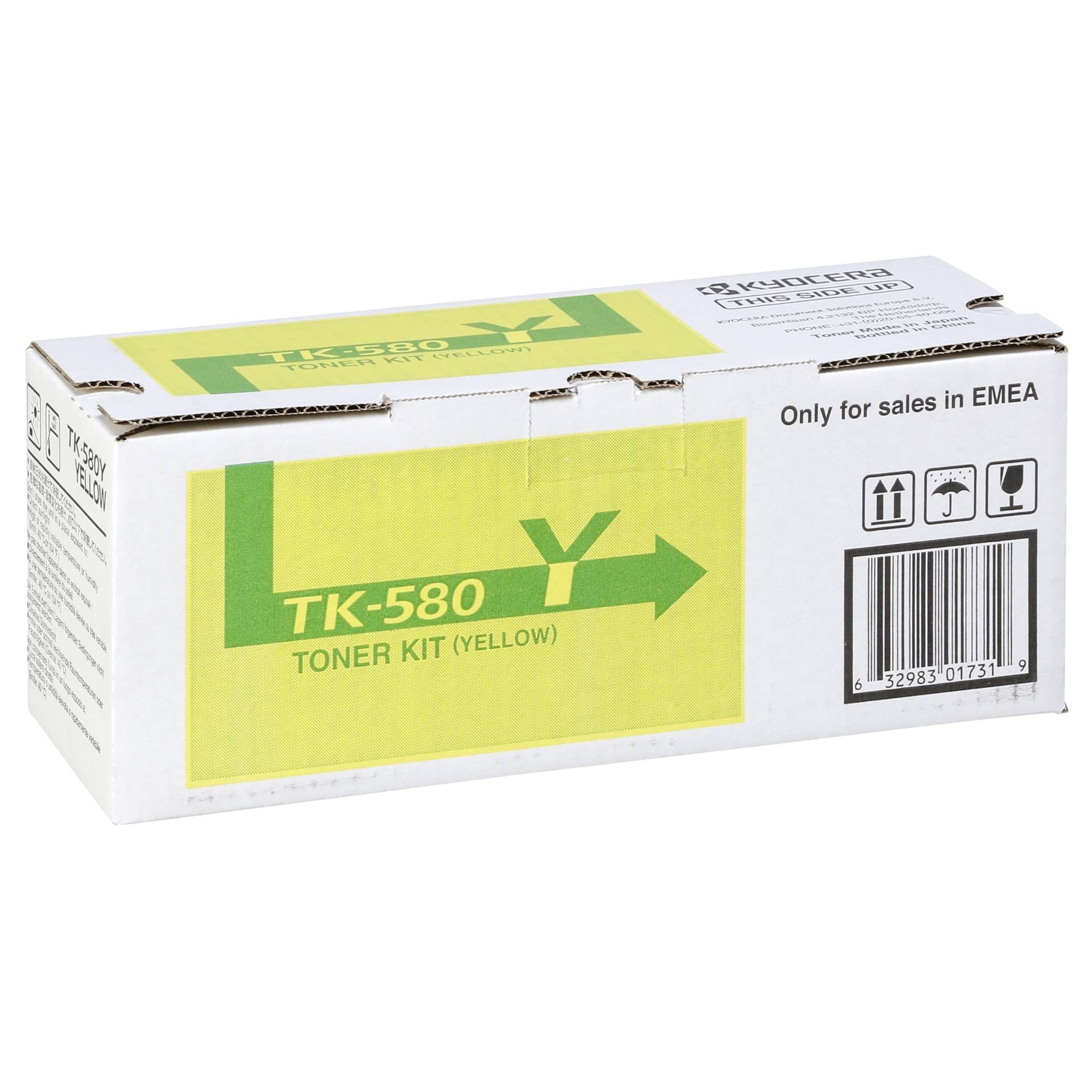 KYOCERA TK-580Y cartucho de tóner 1 pieza(s) Original Amarillo -