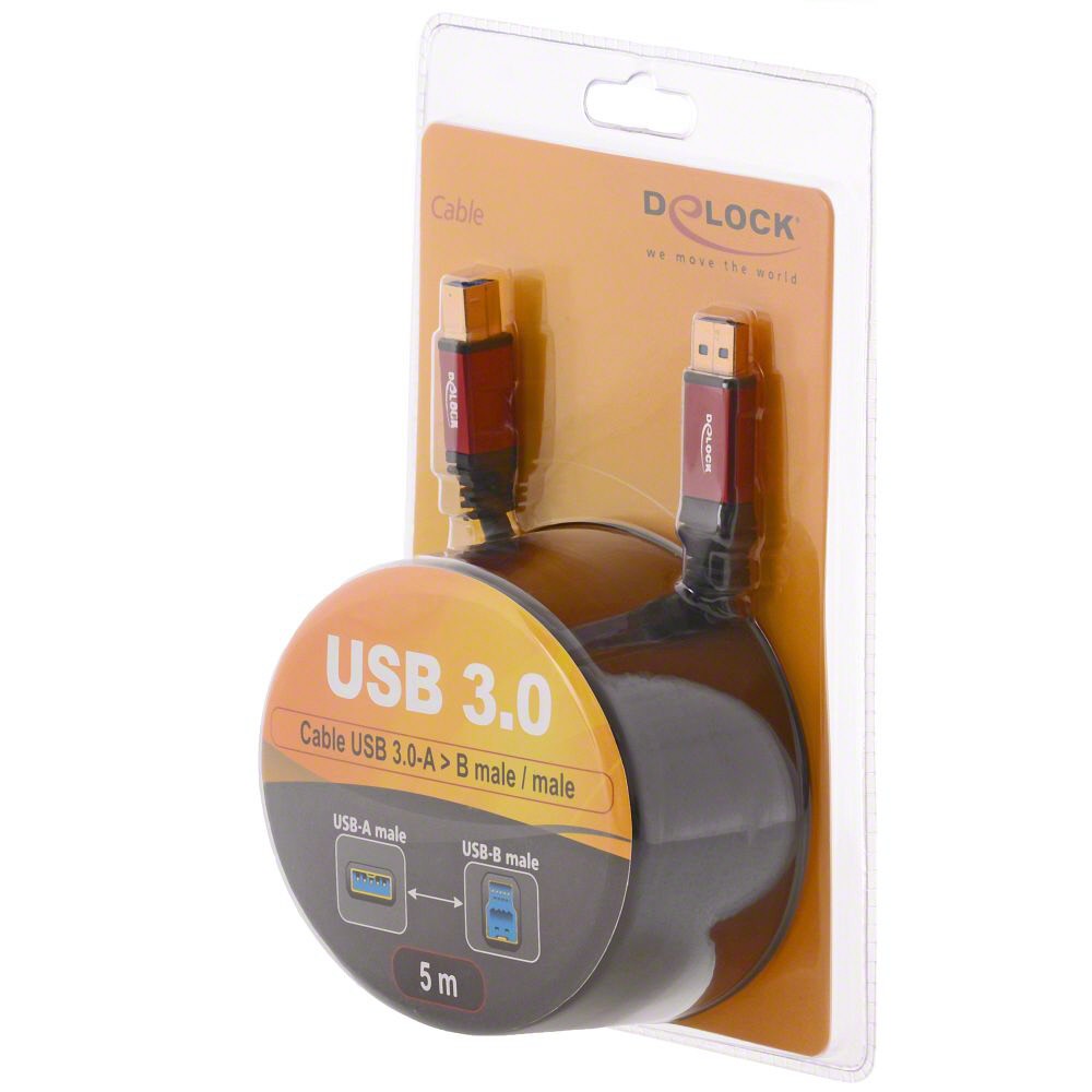 DeLOCK 5.0m USB 3.0 A-B cable USB USB 3.2 Gen 1 (3.1 Gen 1) 5 m USB A