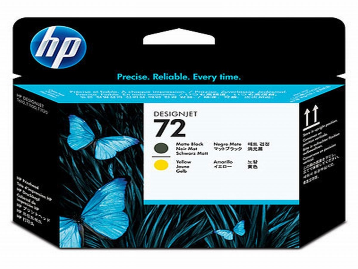 HP Testina di stampa nero opaco e giallo 72 - HP Testina di stampa