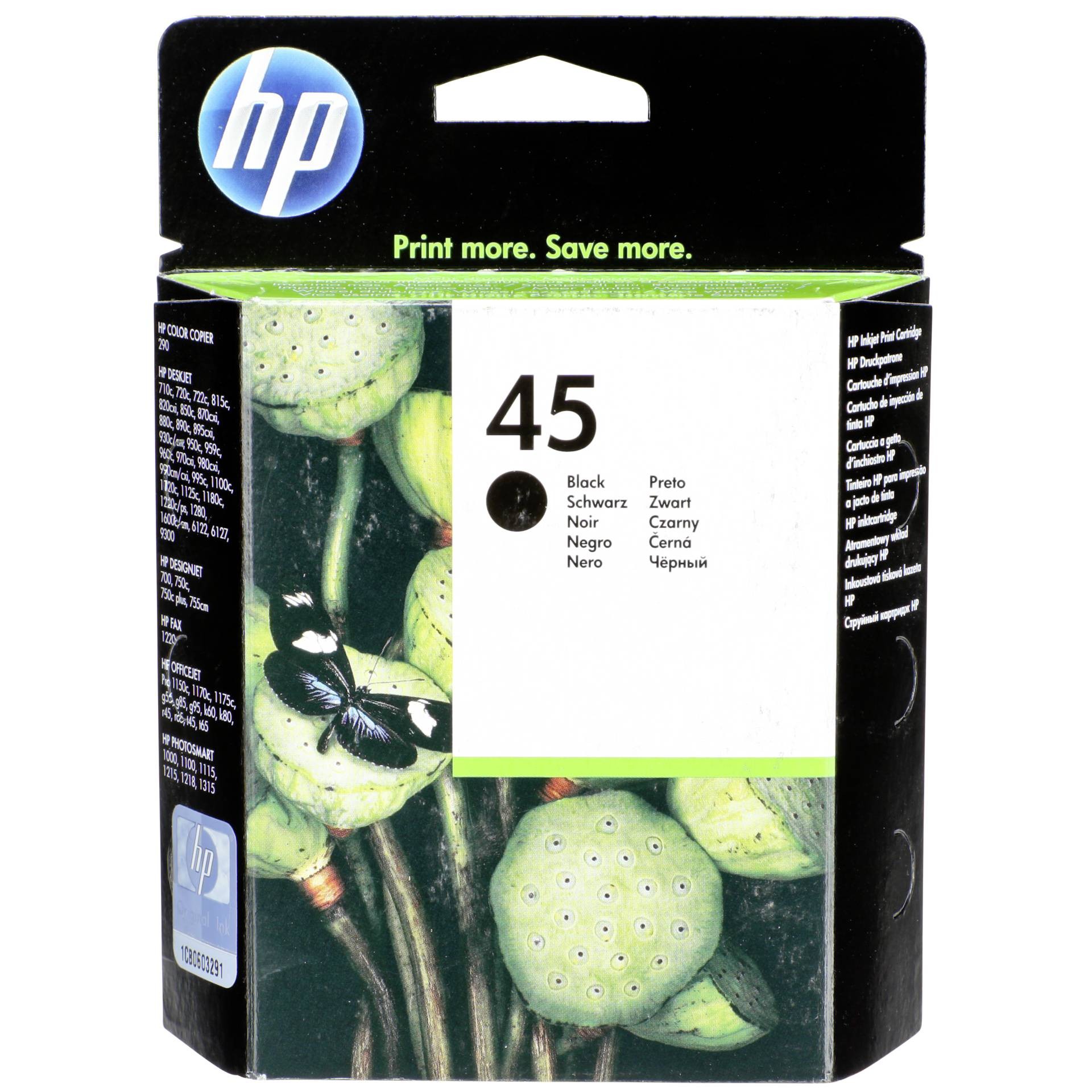 Hewlett Packard HP 45 Schwarz Original Druckerpatrone groß - Passend