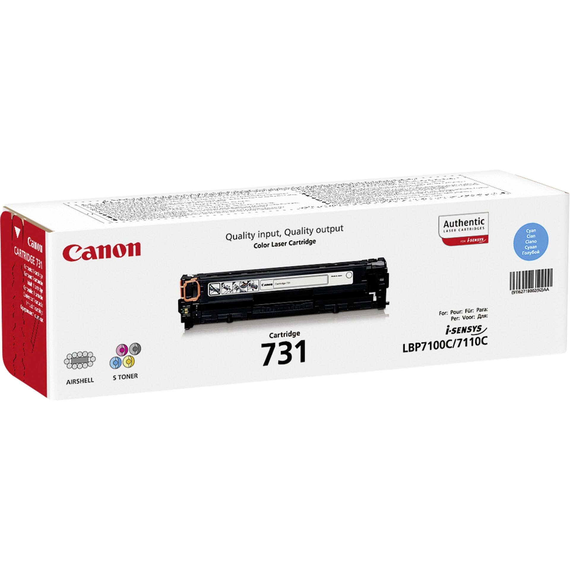 Canon 731 cartuccia toner 1 pz Originale Ciano - Canon 731, 1500