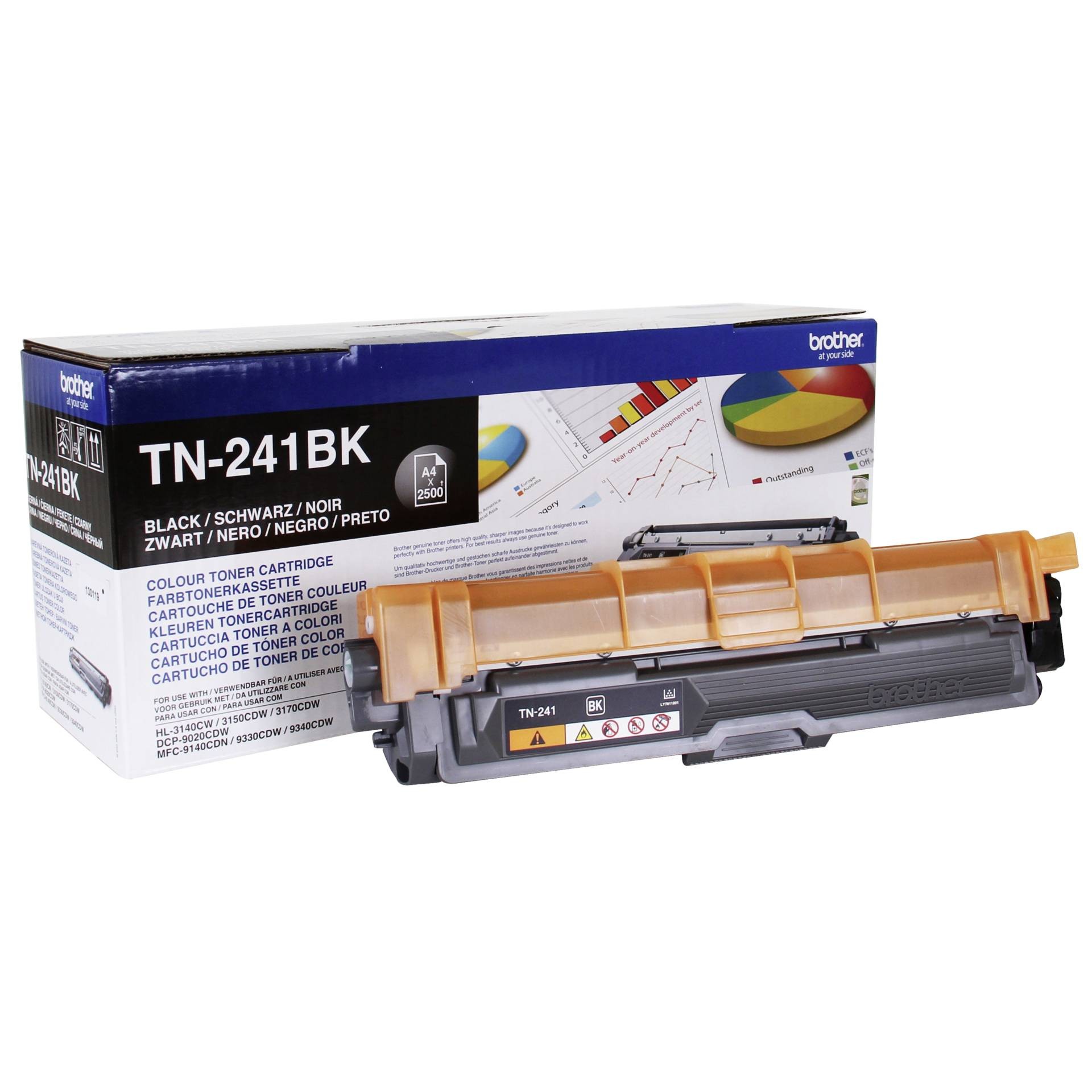 Brother Toner TN-241BK Schwarz (ca. 2500 Seiten) - Passend für DCP-