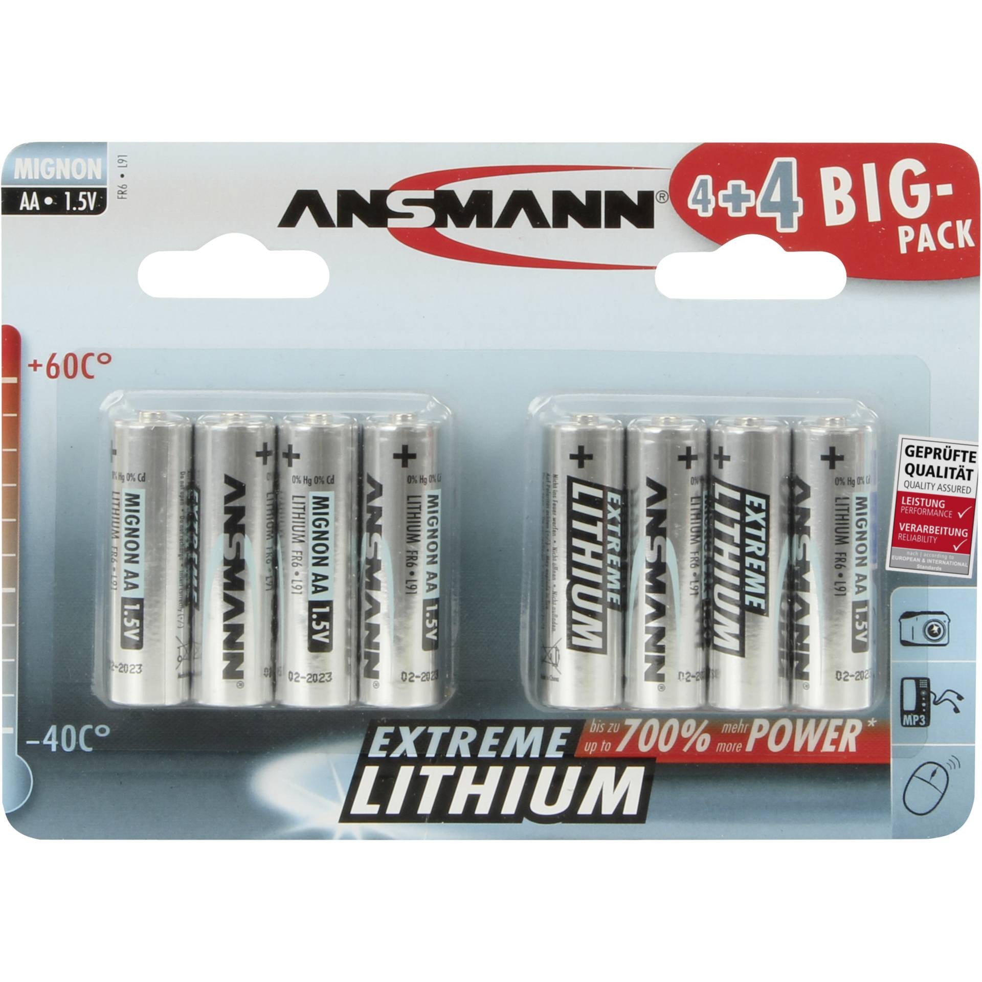 Ansmann 4+4 Lithium AA Single-use battery - Ansmann 4+4 Lithium AA,