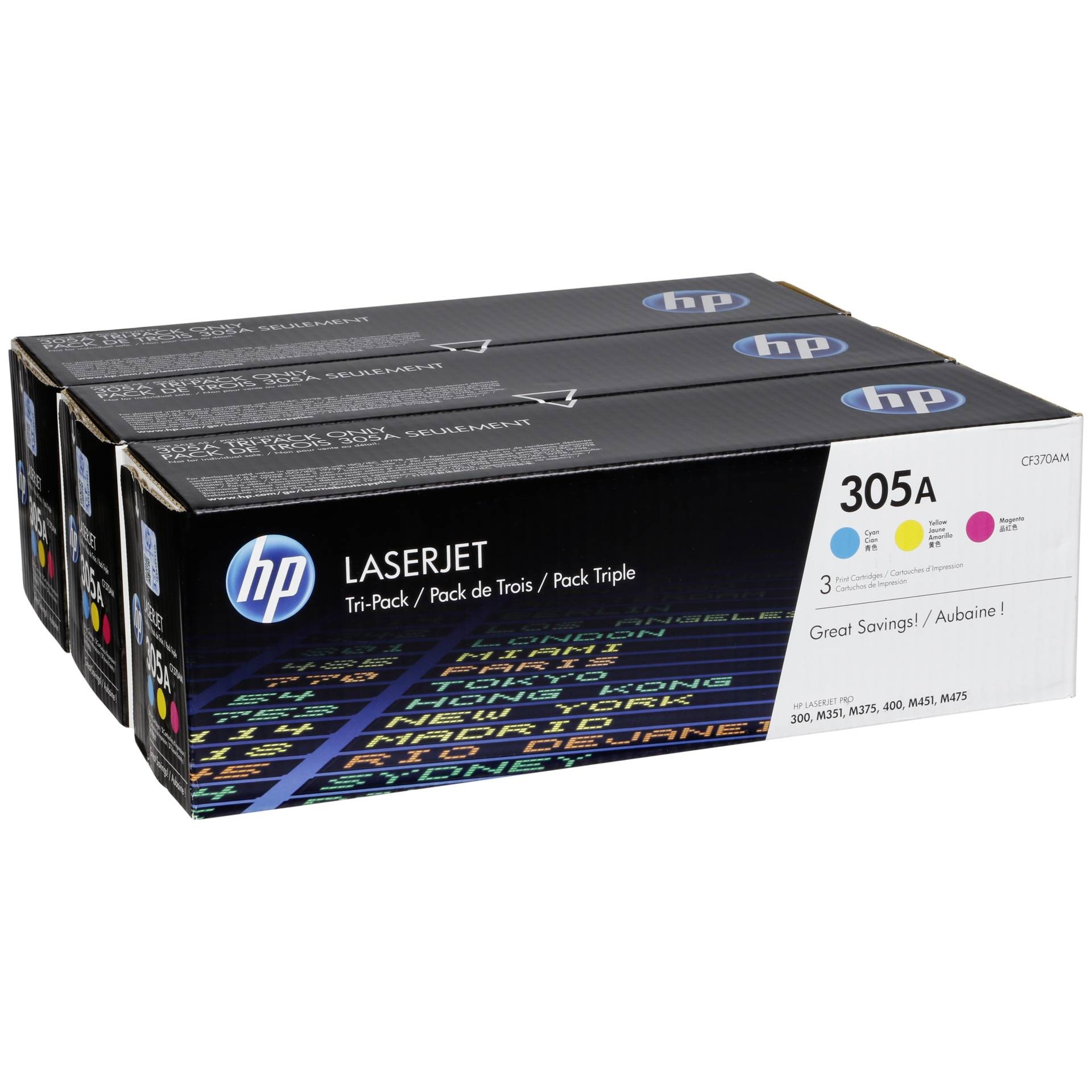 Hewlett Packard HP 305A 3er-Pack Cyan/Magenta/Gelb Orig. LaserJet