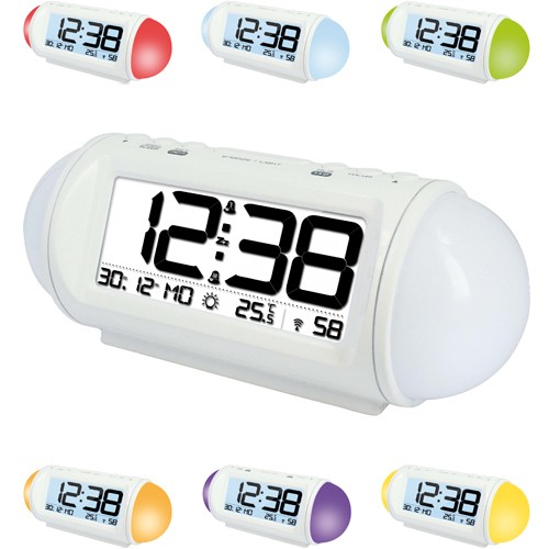 Techno Line WT 499 Funk alarm clock white Alarmzeiten 2