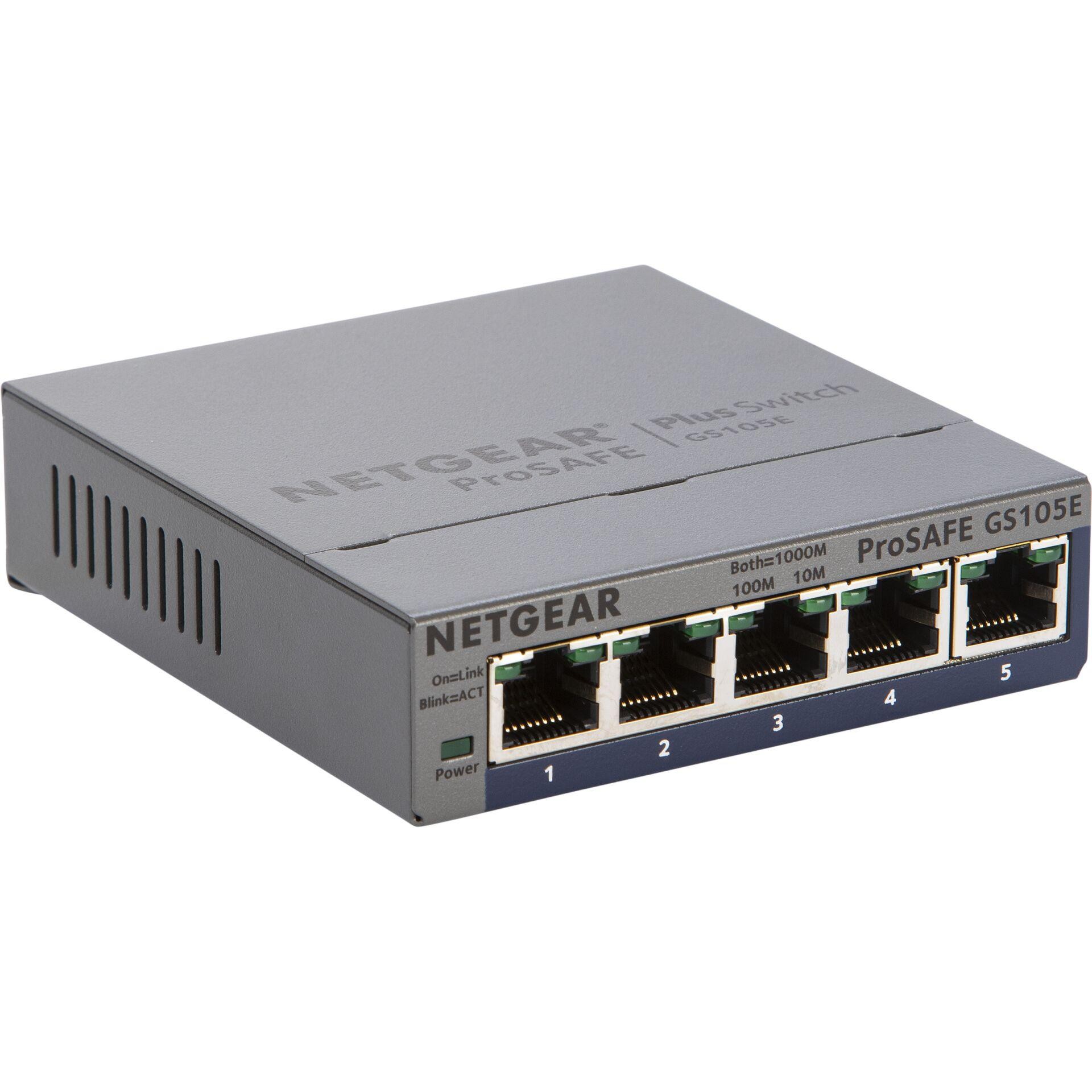 NETGEAR GS105E-200PES commutateur réseau Géré L2/L3 Gigabit