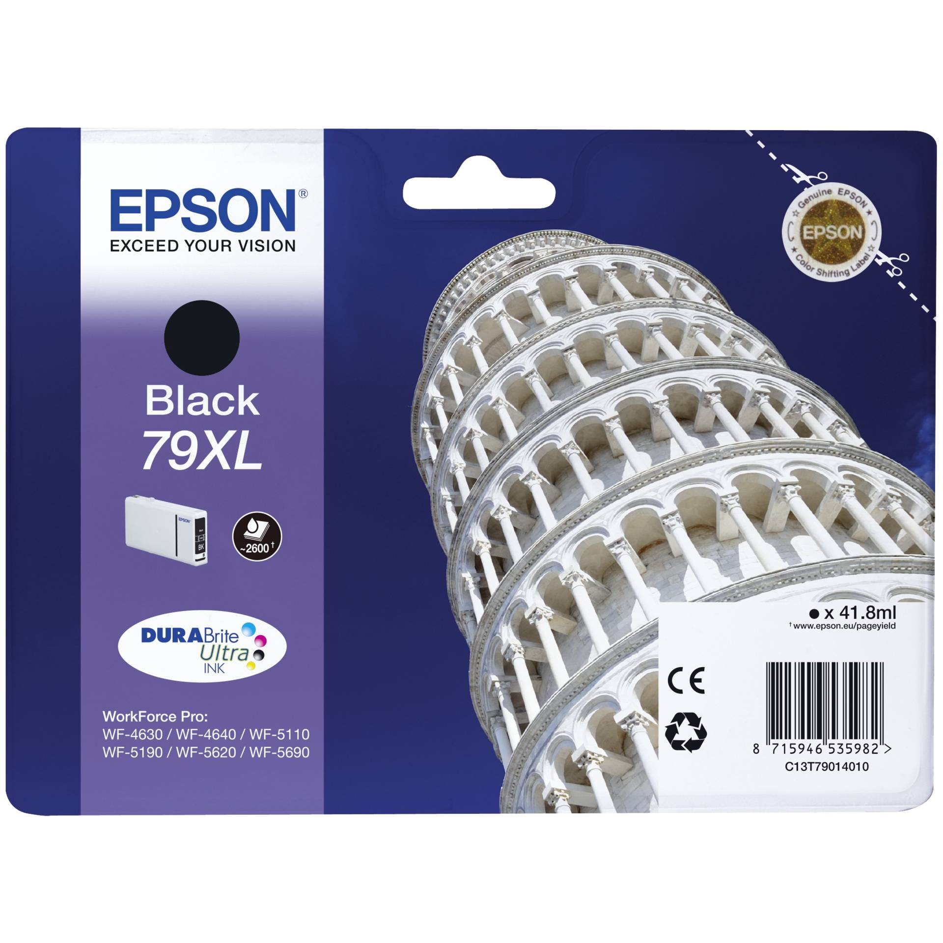 Epson Druckerpatrone T7901, 79XL Original Schwarz C13T79014010