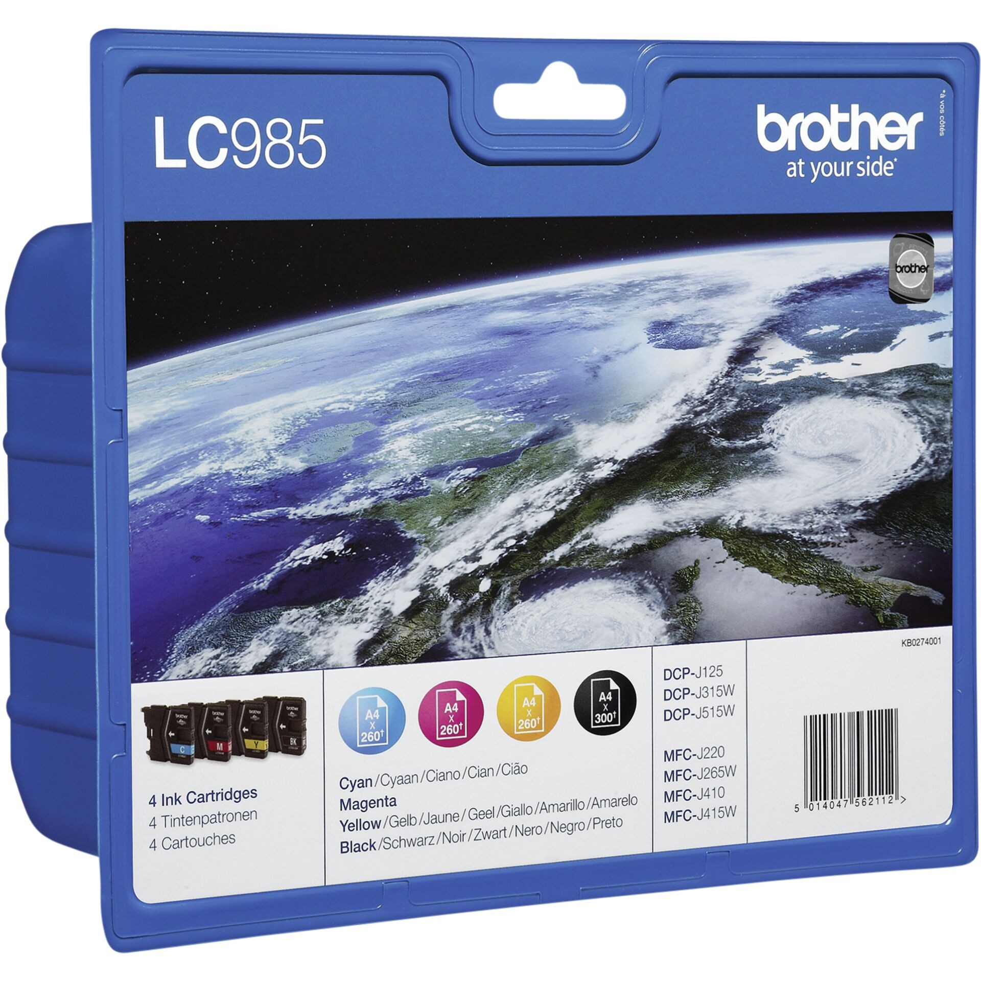 Brother LC985VALBP ink cartridge 4 pc(s) Original Black, Cyan,