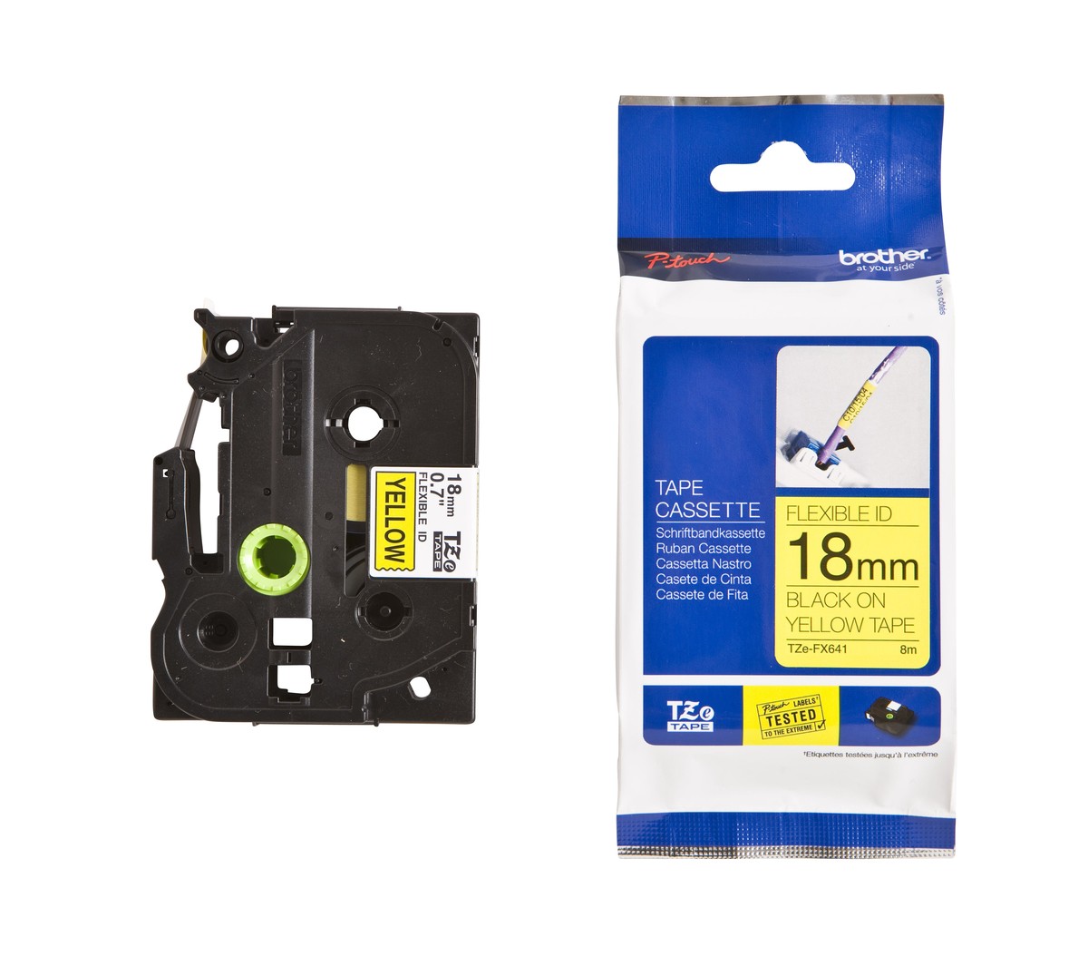 Brother TZE-FX641 label-making tape Black on yellow TZ - Brother TZE-