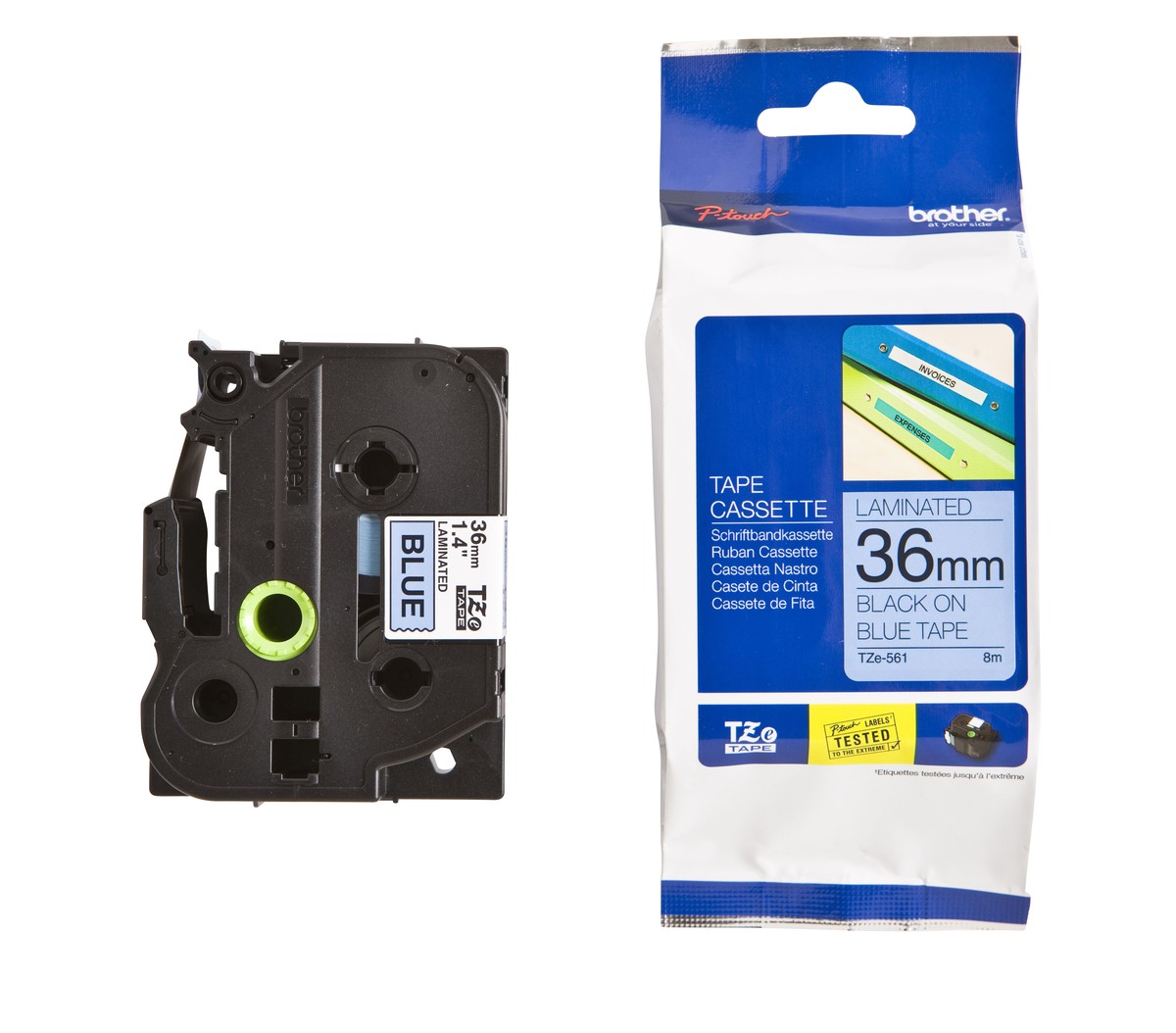 Brother Laminated tape 36mm - Brother Laminated tape 36mm, Black on