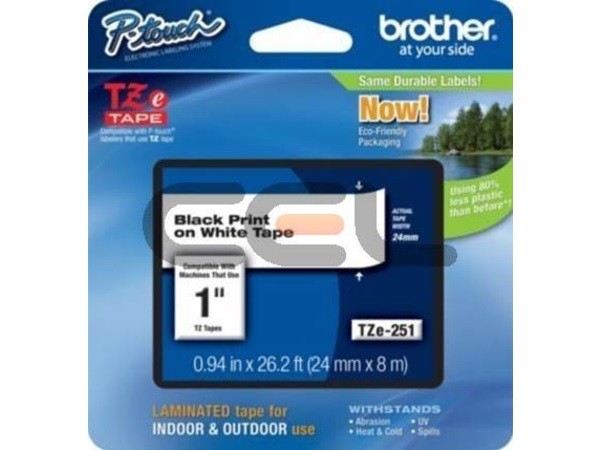Brother TZE251CIV label-making tape TZ - Brother TZE251CIV, TZ,