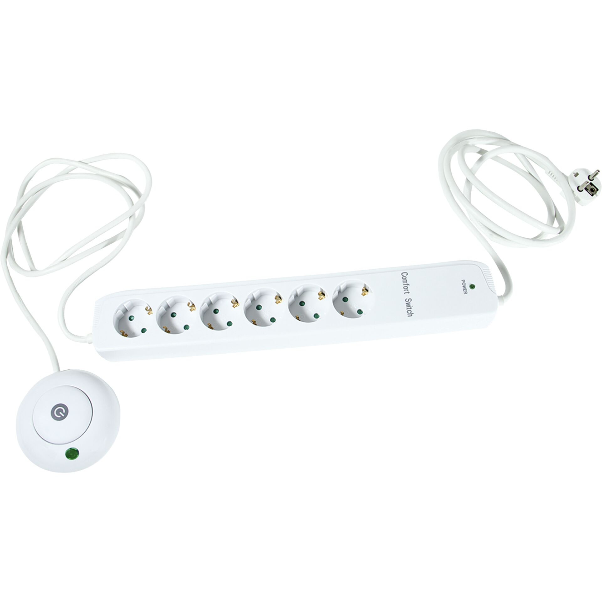 REV power strip 6-fach 1,5m with Fußschalter