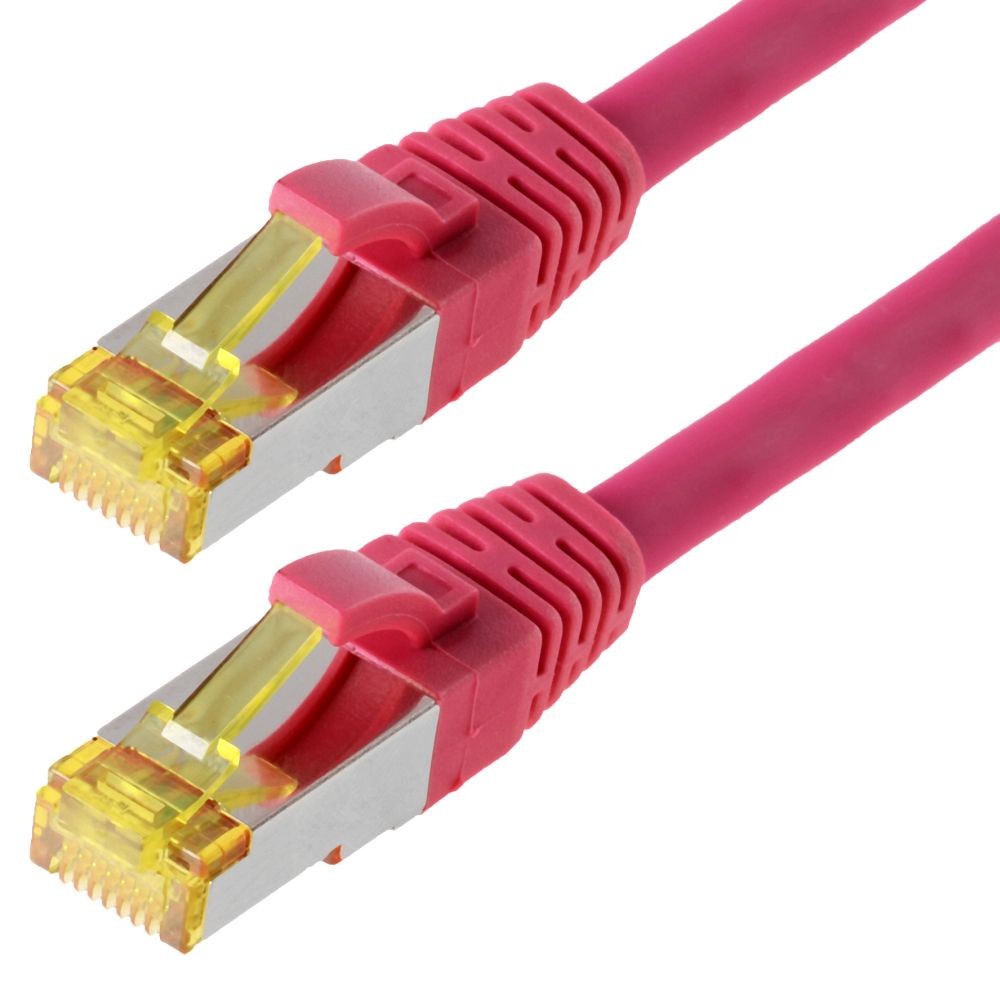 helos Patchkabel Cat 6a S/FTP RJ45 magenta 30m AWG26/7 LSZH GHMT