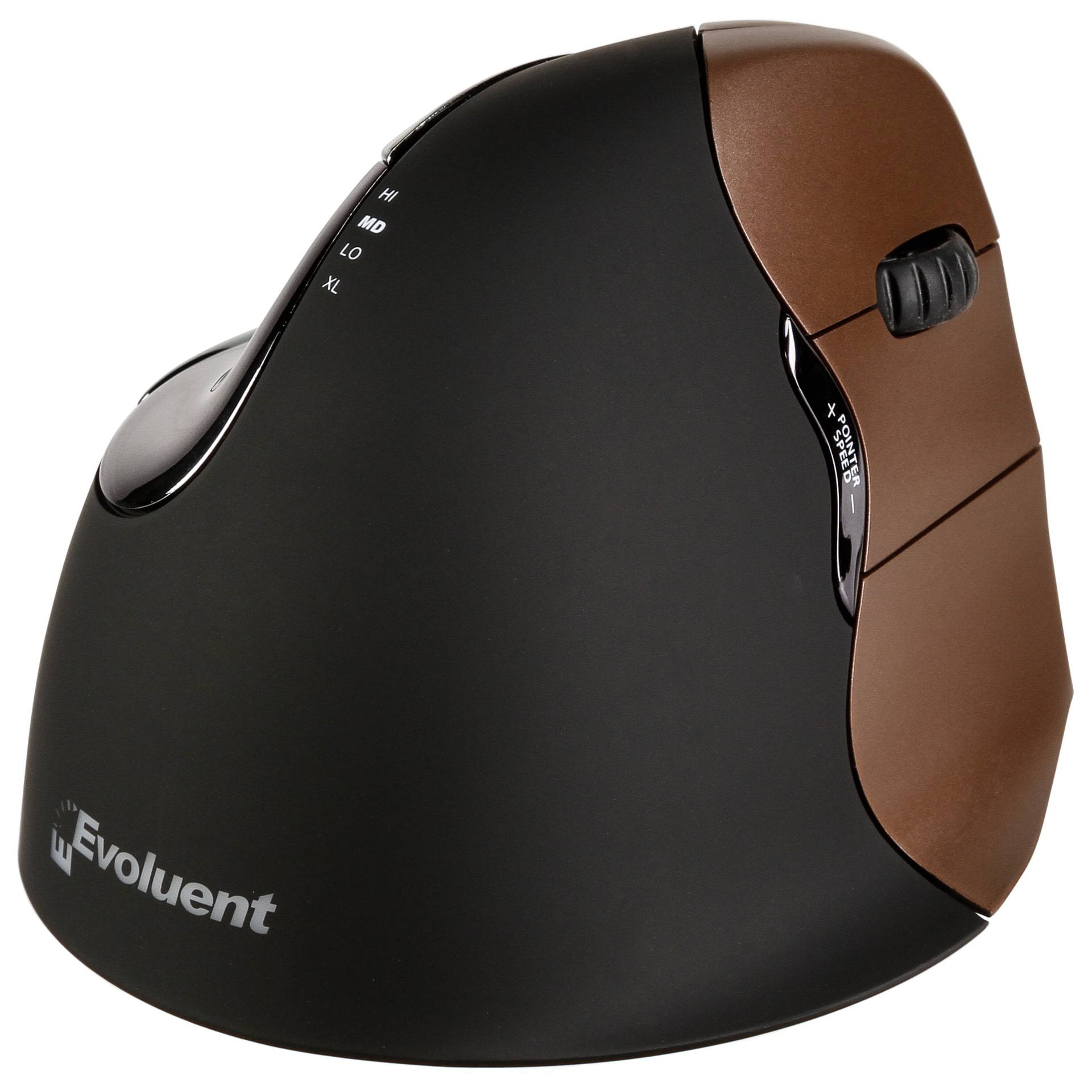 Evoluent VM4SW, Ergonomische vertikale kleine USB-Maus, Rechtshänder,