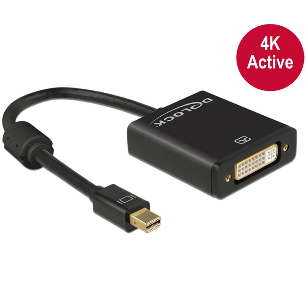 DeLOCK 62603 video cable adapter 0.2 m Mini DisplayPort DVI-I Black -
