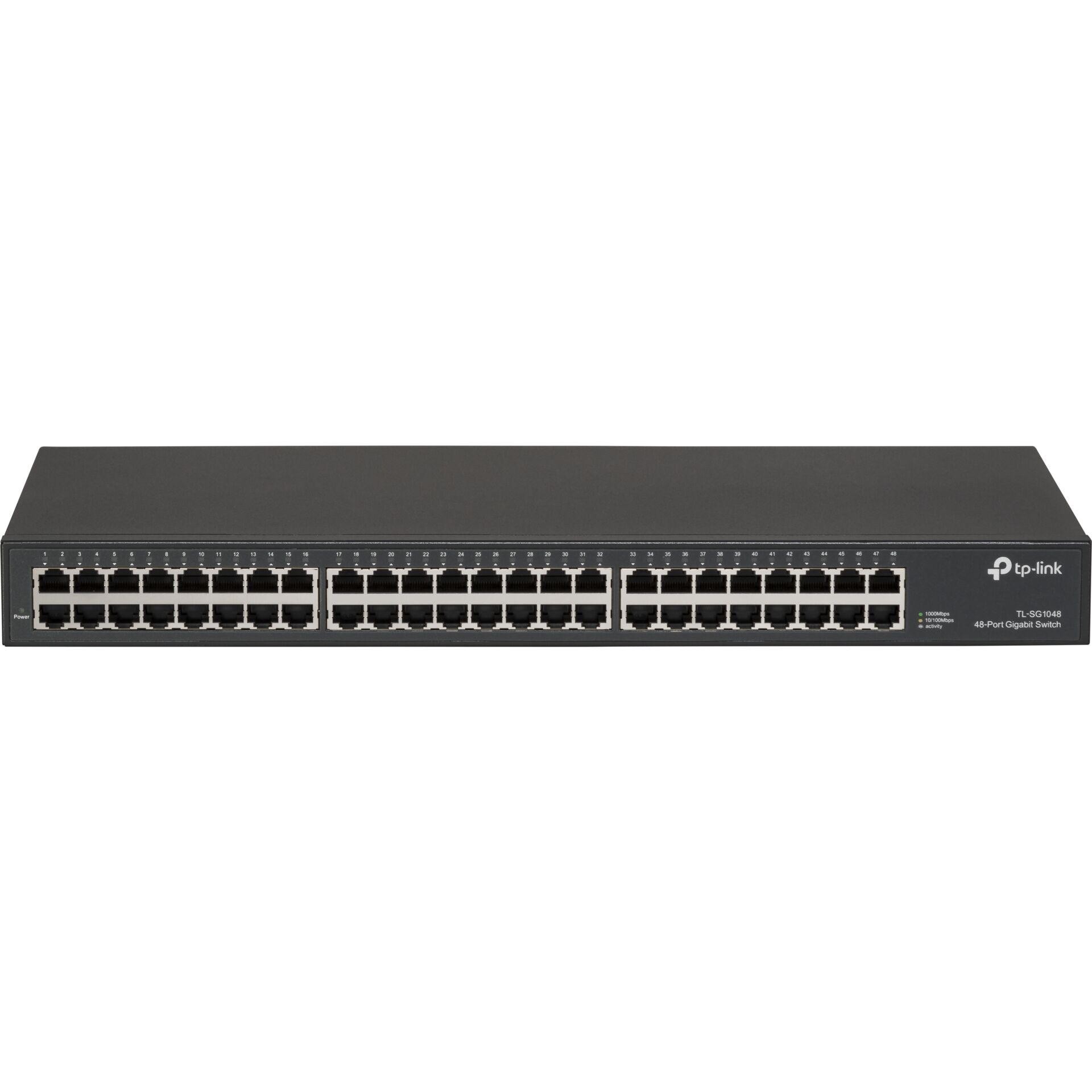 TP-Link TL-SG1048 Unmanaged Gigabit Ethernet (10/100/1000) 1U Black -