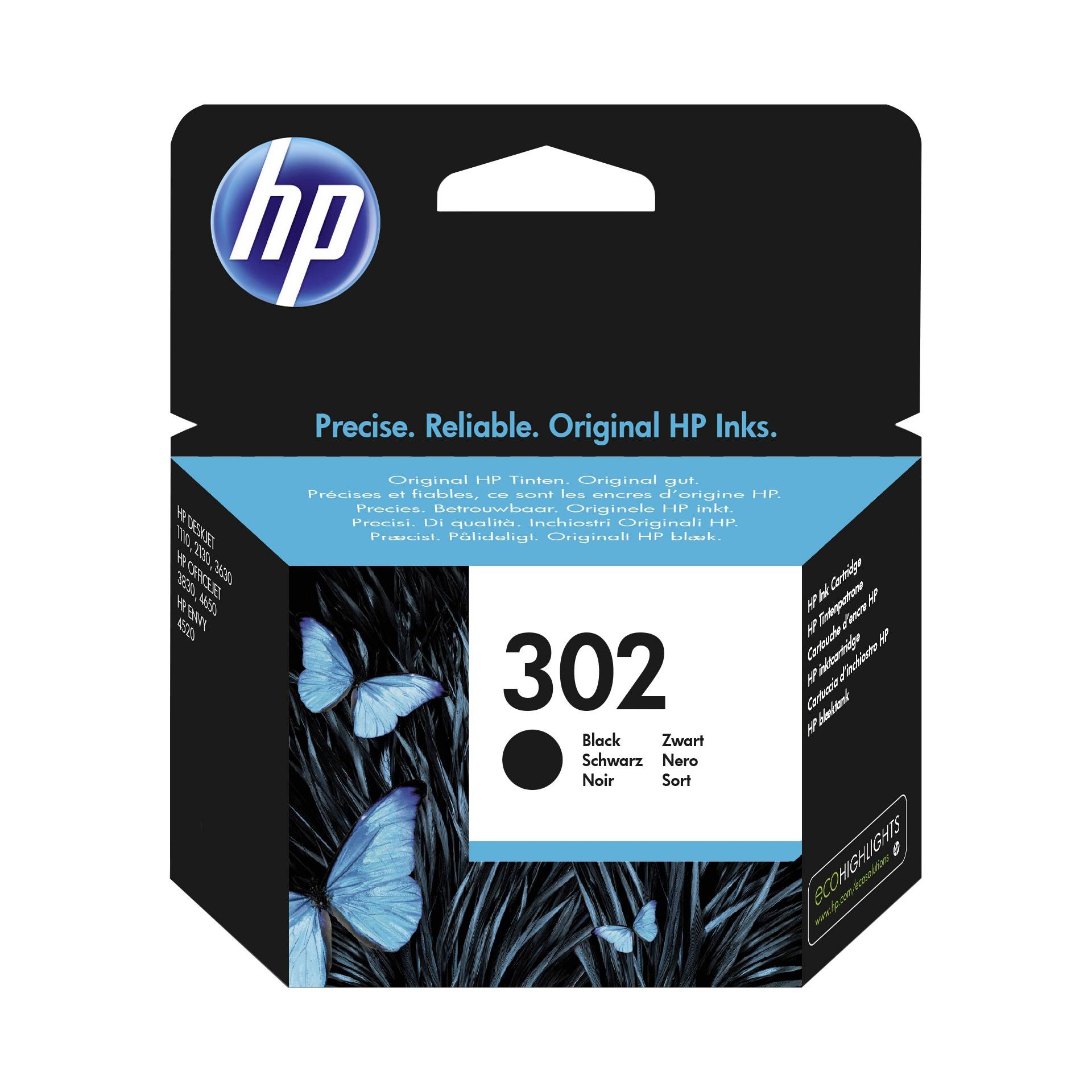 HP 302 Black Original Ink Cartridge - HP 302 Black Original Ink