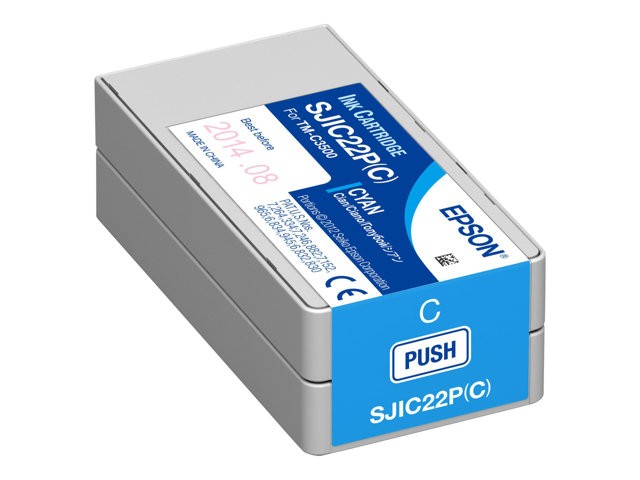 Epson SJIC22P(K): Ink cartridge for ColorWorks C3500 (Black) - Epson