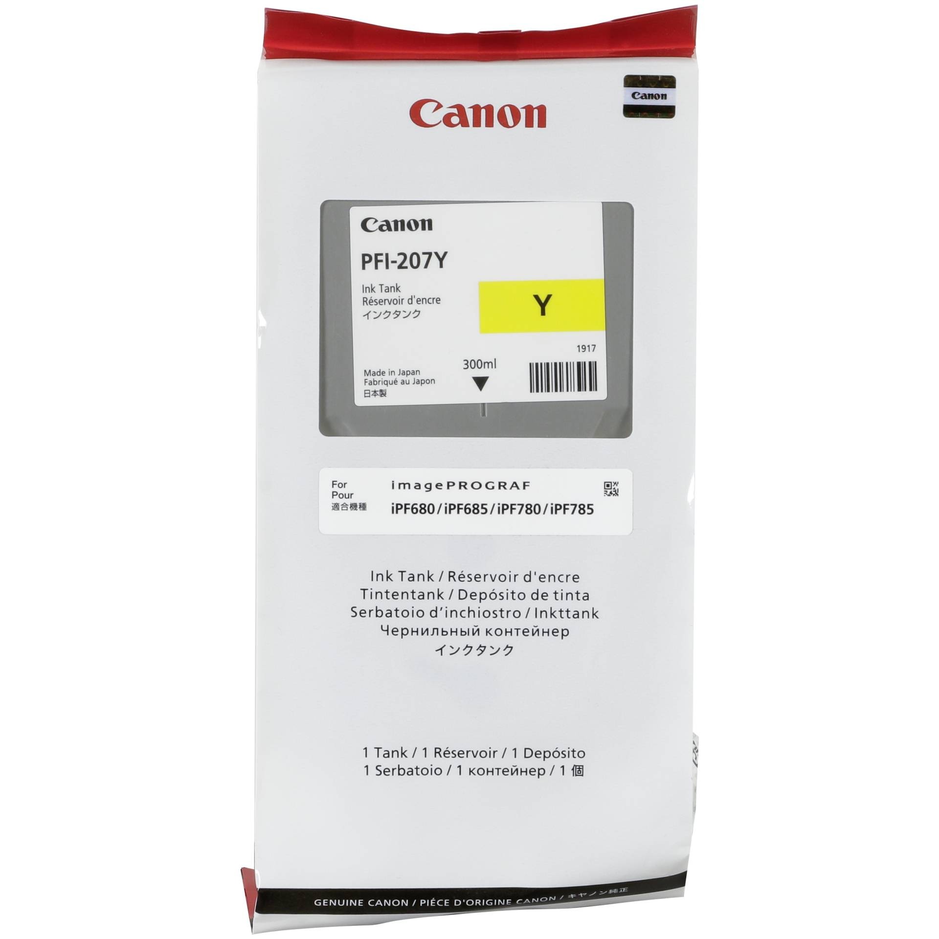 Canon PFI-207 Y cartuccia d'inchiostro 1 pz Originale Giallo - Canon