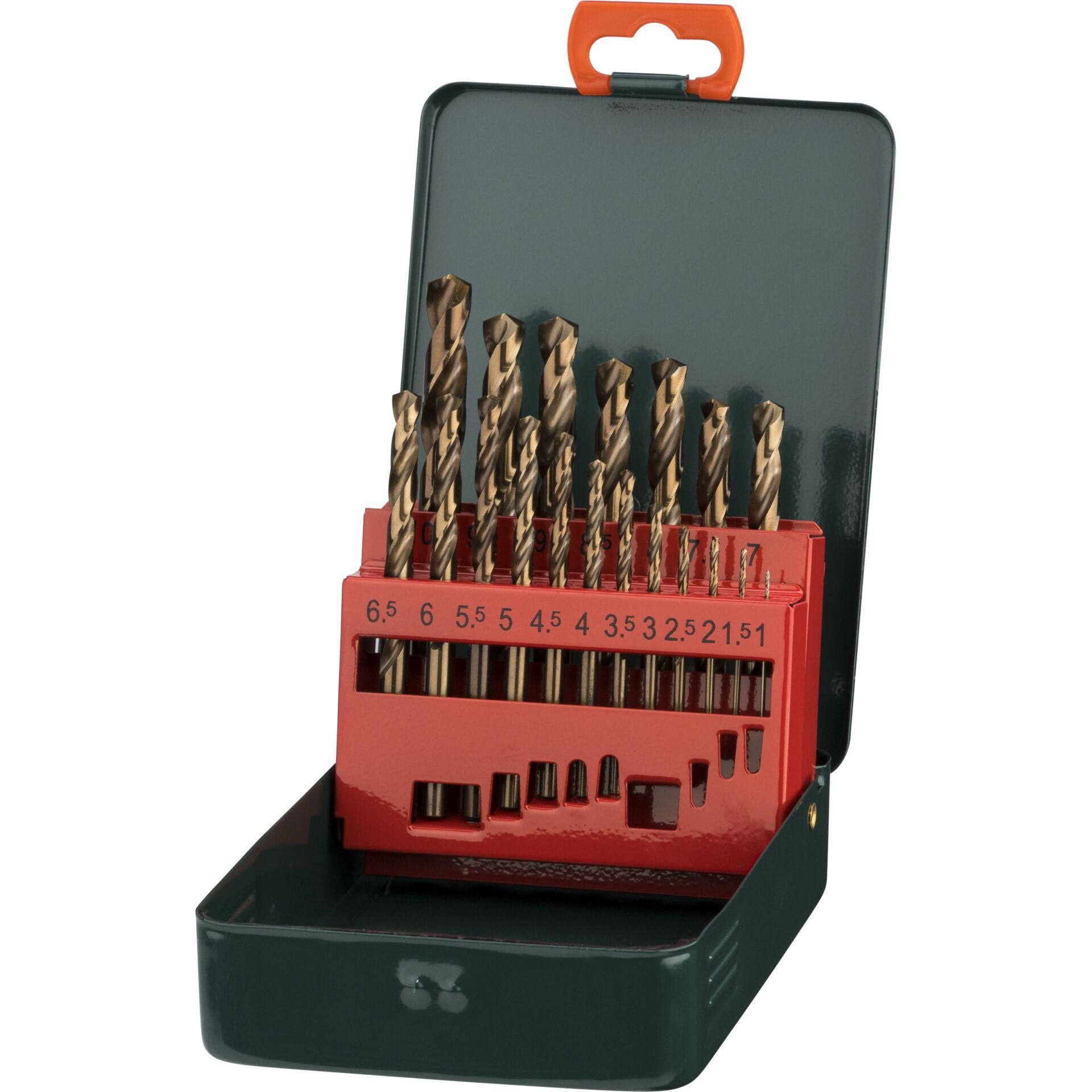Metabo 627157000 HSS Metall-Spiralbohrer-Set 19teilig 1 mm, 1.5 mm, 2