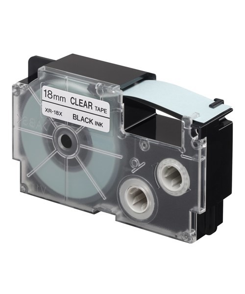 Casio XR-18X1 Schriftband Bandfarbe: Transparent Schriftfarbe: