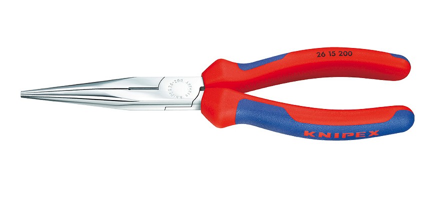 Knipex 26 15 200 Werkstatt Flachrundzange Gerade Chrom-Vanadium