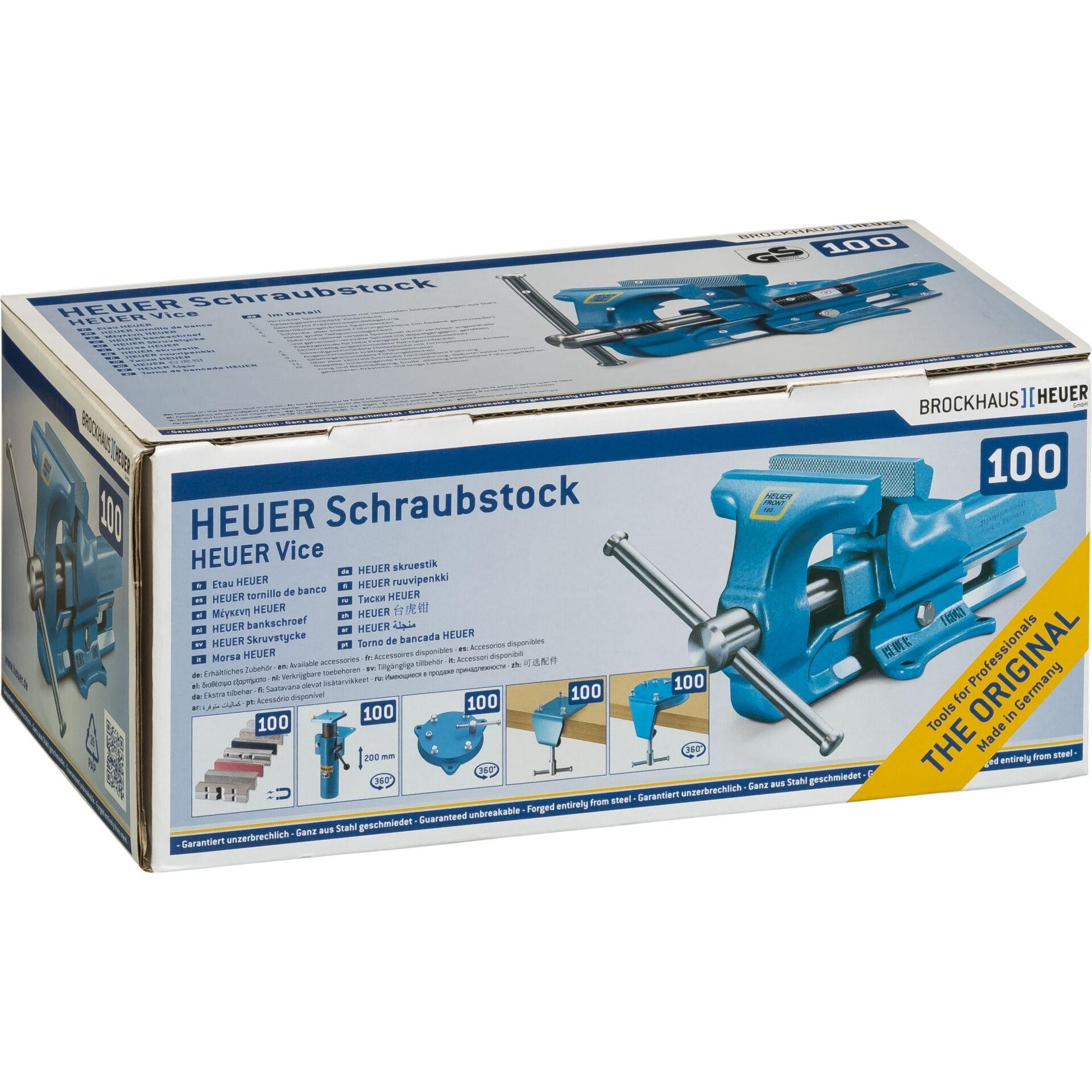 Heuer 100100 Schraubstock Backenbreite: 100mm Spann-Weite (max.):