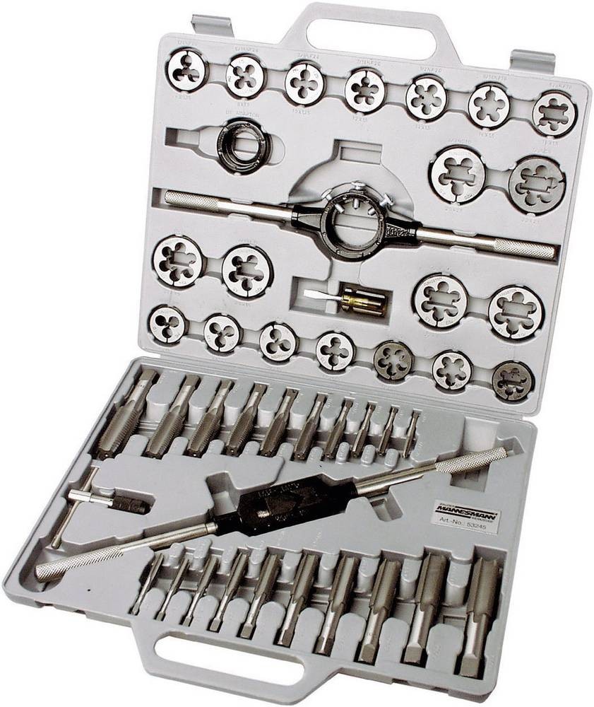 Brüder Mannesmann M53245 Gewindeschneidsatz 45teilig metrisch M6, M8,