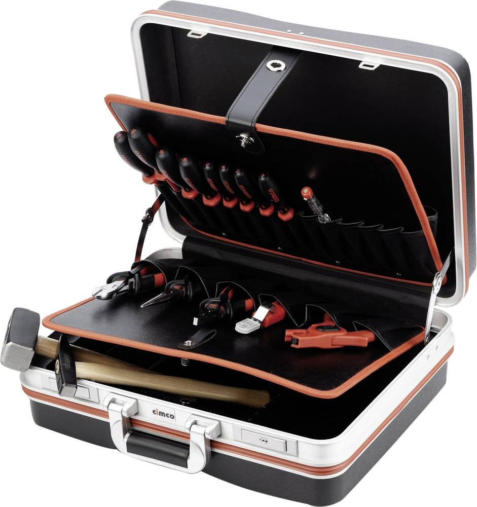 Cimco 170175 Elektriker Werkzeugvalise bestückt 15teilig (L x B x H)