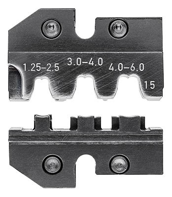 Knipex 97 49 15 Crimpeinsatz Fahnenstecker, Unisolierte offene