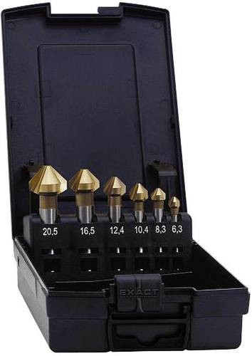 Exact 05568 Kegelsenker-Set 6.3 mm, 10.4 mm, 16.5 mm, 20.5 mm, 25mm