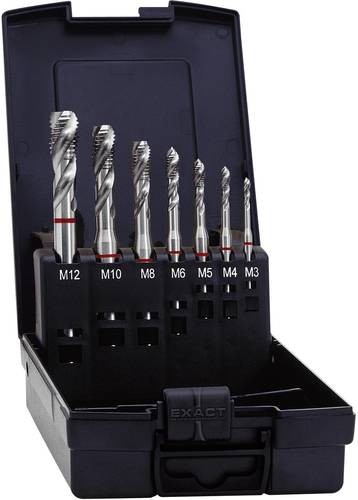 Exact 43694 Maschinengewindebohrer-Set 7teilig metrisch M3, M4, M5,