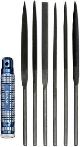 Donau Elektronik M60 Profiline Nadelfeilen Set 7-tlg mit Metallhalter