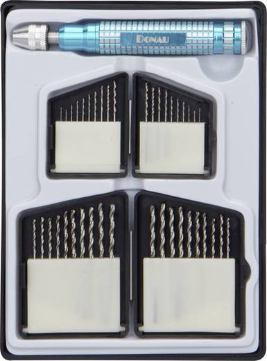 Donau Elektronik HSS250 HSS Metall-Spiralbohrer-Set 0.3 mm, 0.4 mm, 0.