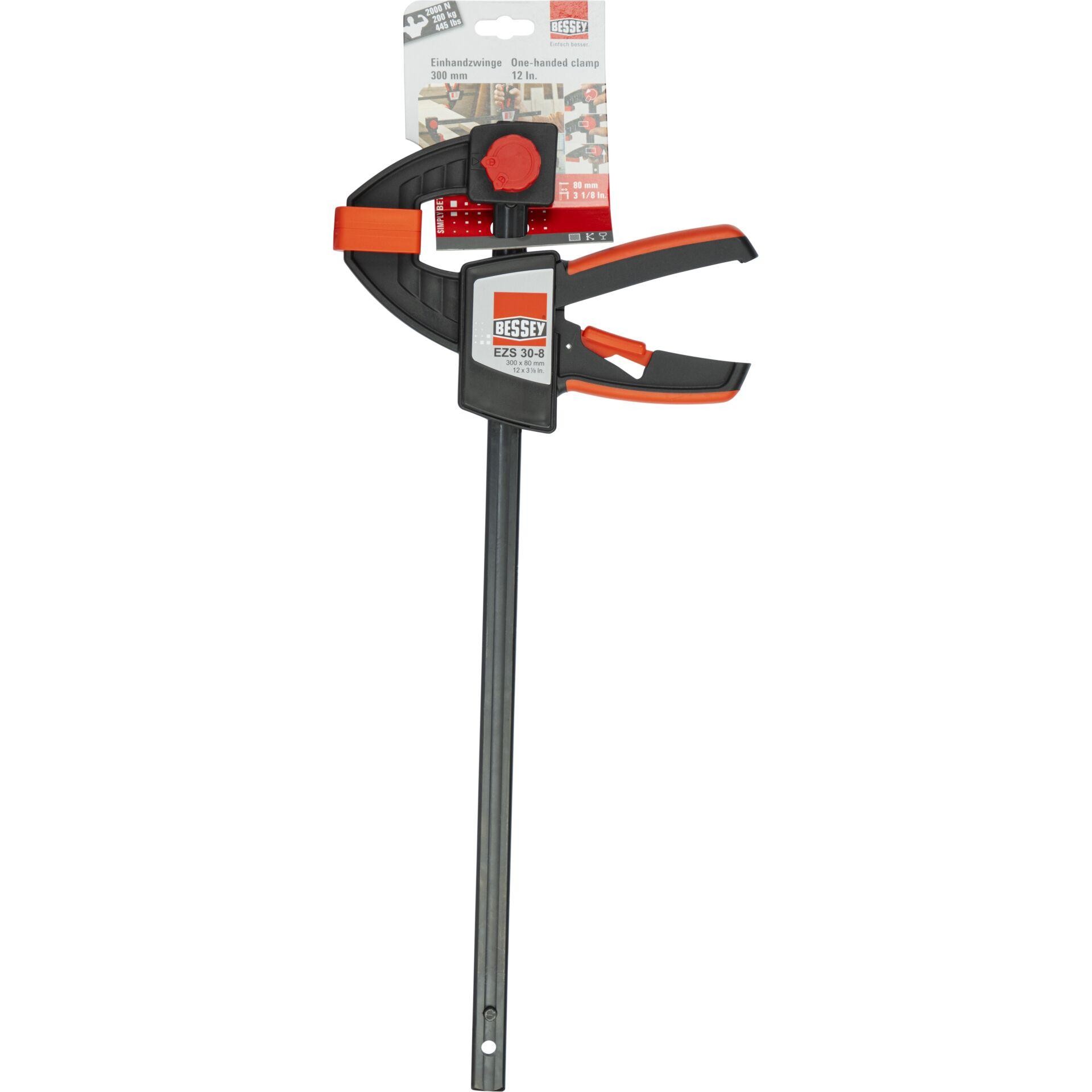 Einhandzwinge EZS Spann-W.300mm A.80mm Spreiz-W.170-510mm BESSEY