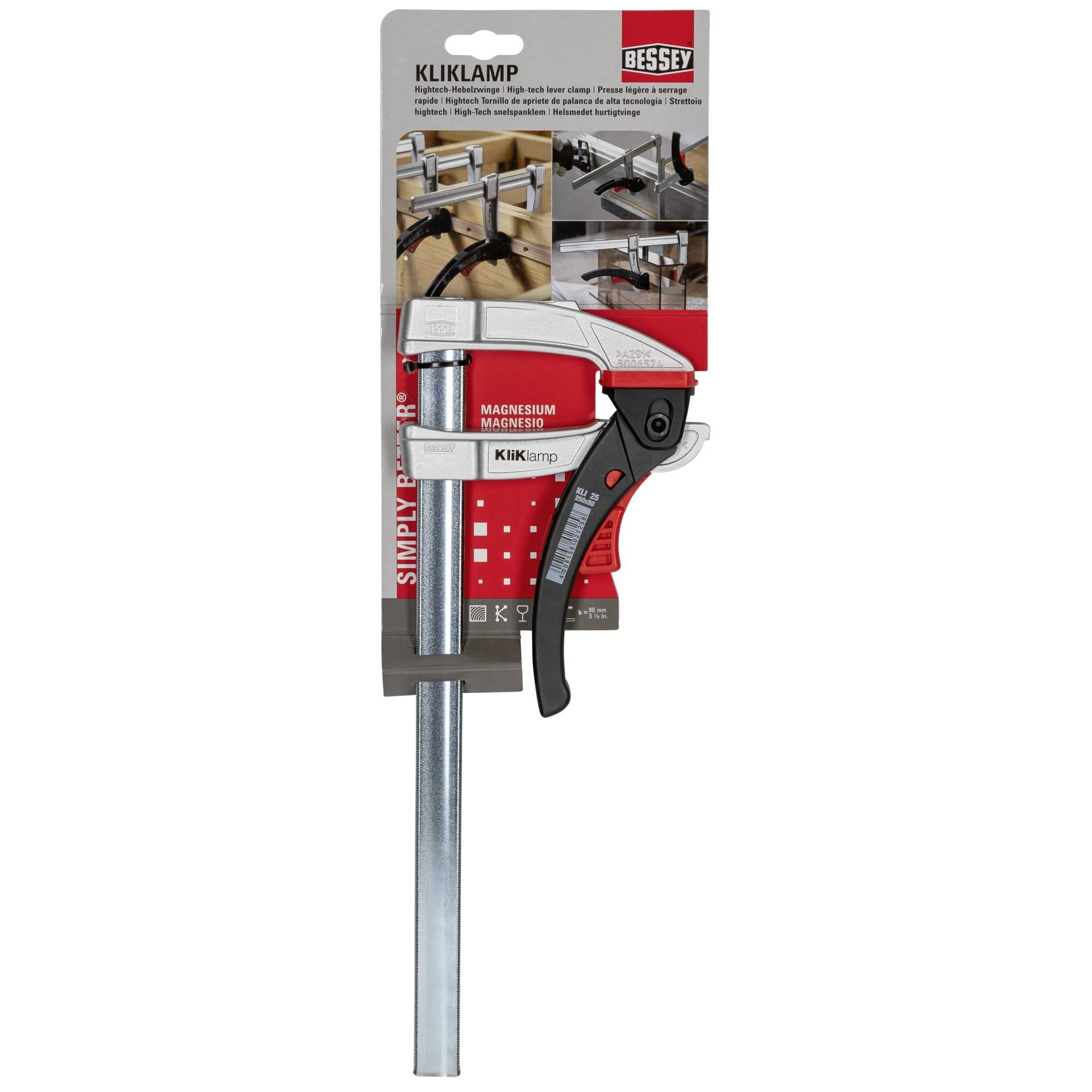 Hebelzwinge KliKlamp Spann-W.250mm A.80mm Spannkraft b.zu 1200 N