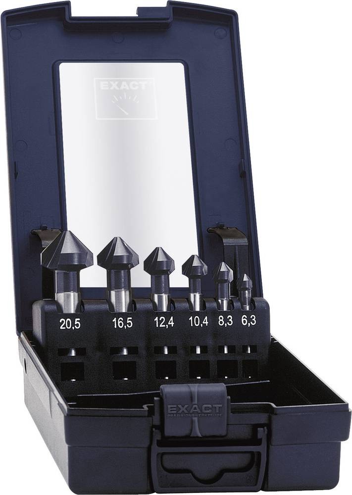 Exact 51157 Kegelsenker-Set 6.3 mm, 8.3 mm, 10.4 mm, 12.4 mm, 16.5 mm,