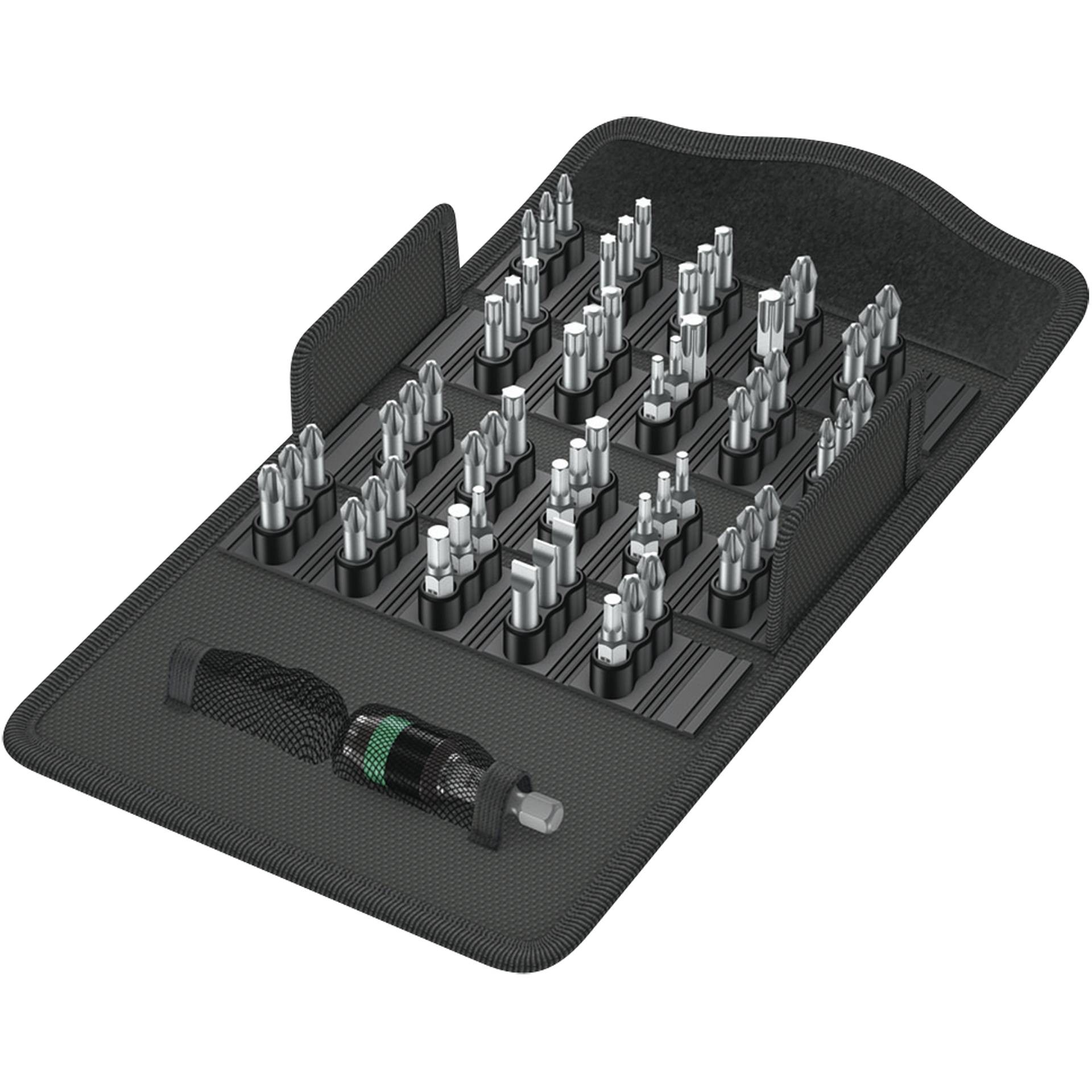 Bitsortiment Bit-Safe 61 Univ.1 61-tlg.Schlitz/PH/PZD/TX/6Kt.WERA