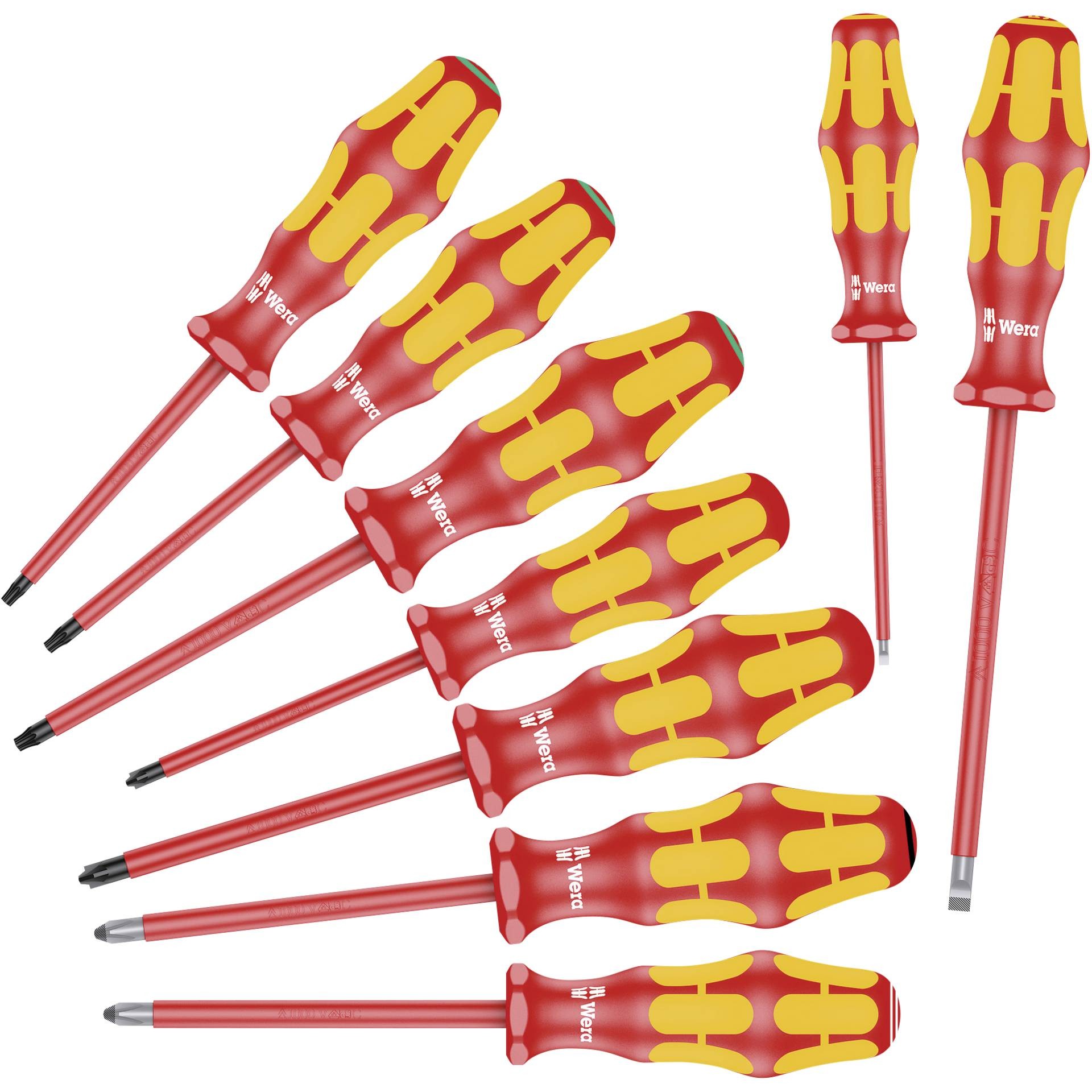 Wera 160i/162i/167i/9 VDE Schraubendreher-Set 9teilig Schlitz,