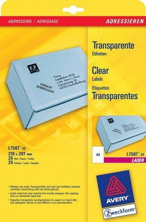 Avery L7567-25 self-adhesive label Rounded rectangle Permanent