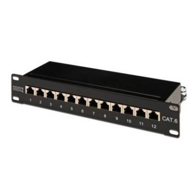 Digitus CAT 6, Class E Patch Panel, shielded, black - Digitus CAT 6,