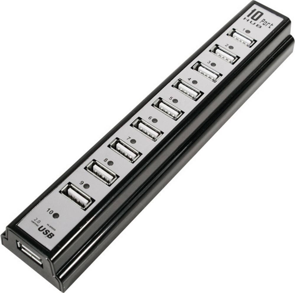 LogiLink UA0096 hub & concentrateur 480 Mbit/s Noir - LogiLink UA0096,