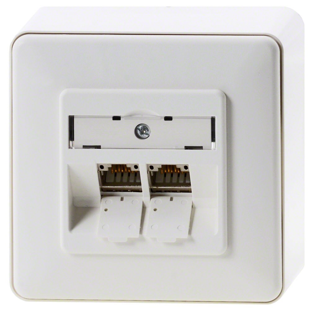 Metz Connect networkdose Aufputz CAT 6a 2 Port Rein white