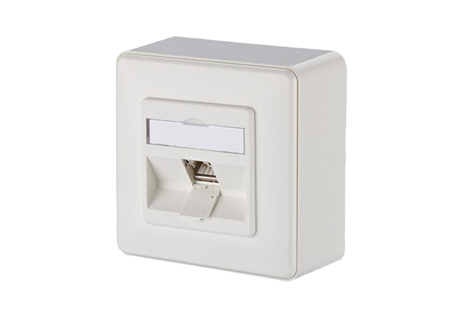 Metz Connect networkdose Aufputz CAT 6a 1 Port Rein white