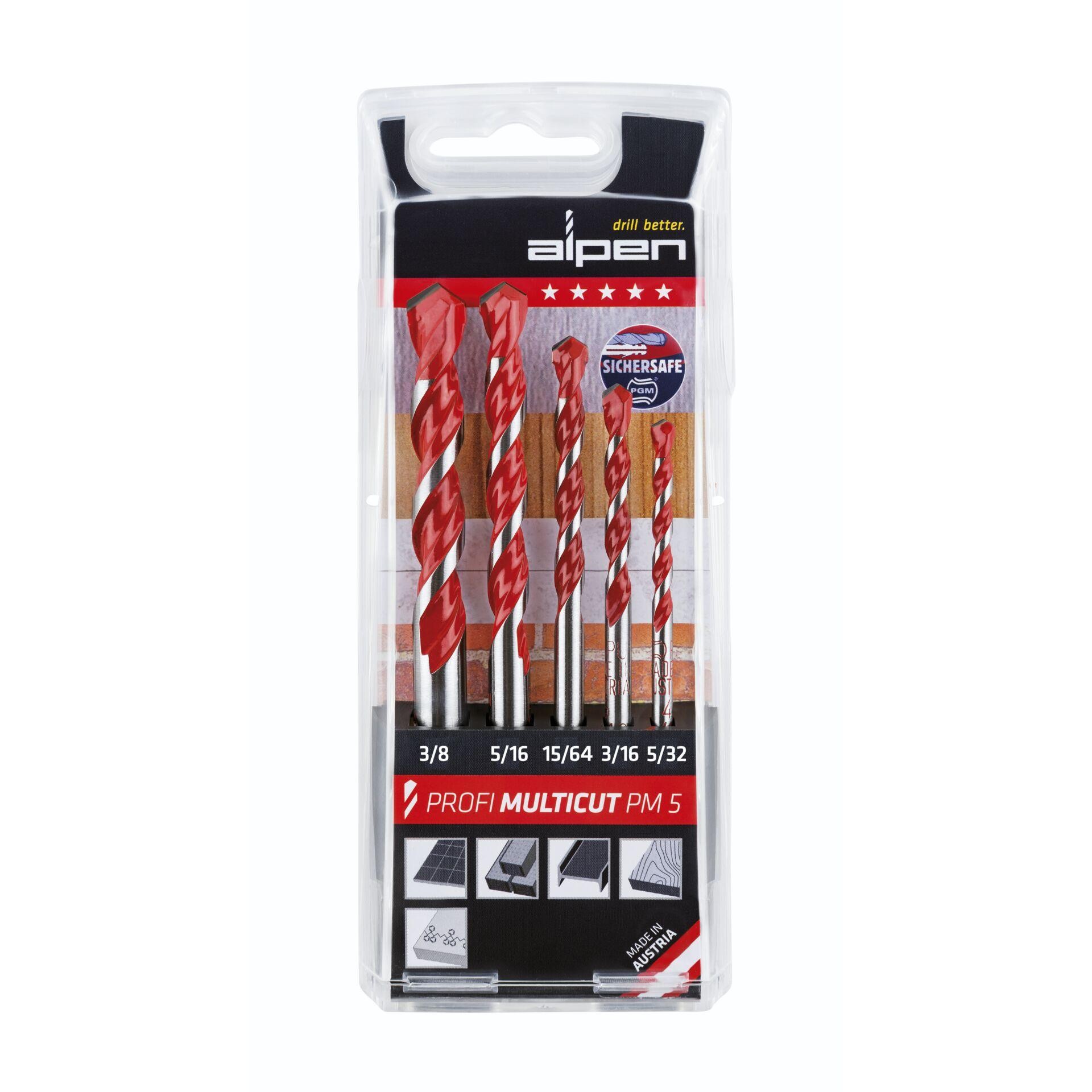Bohrspare Profi Multicut 5tlg.4,5,6,8,10mm rd.ALPEN