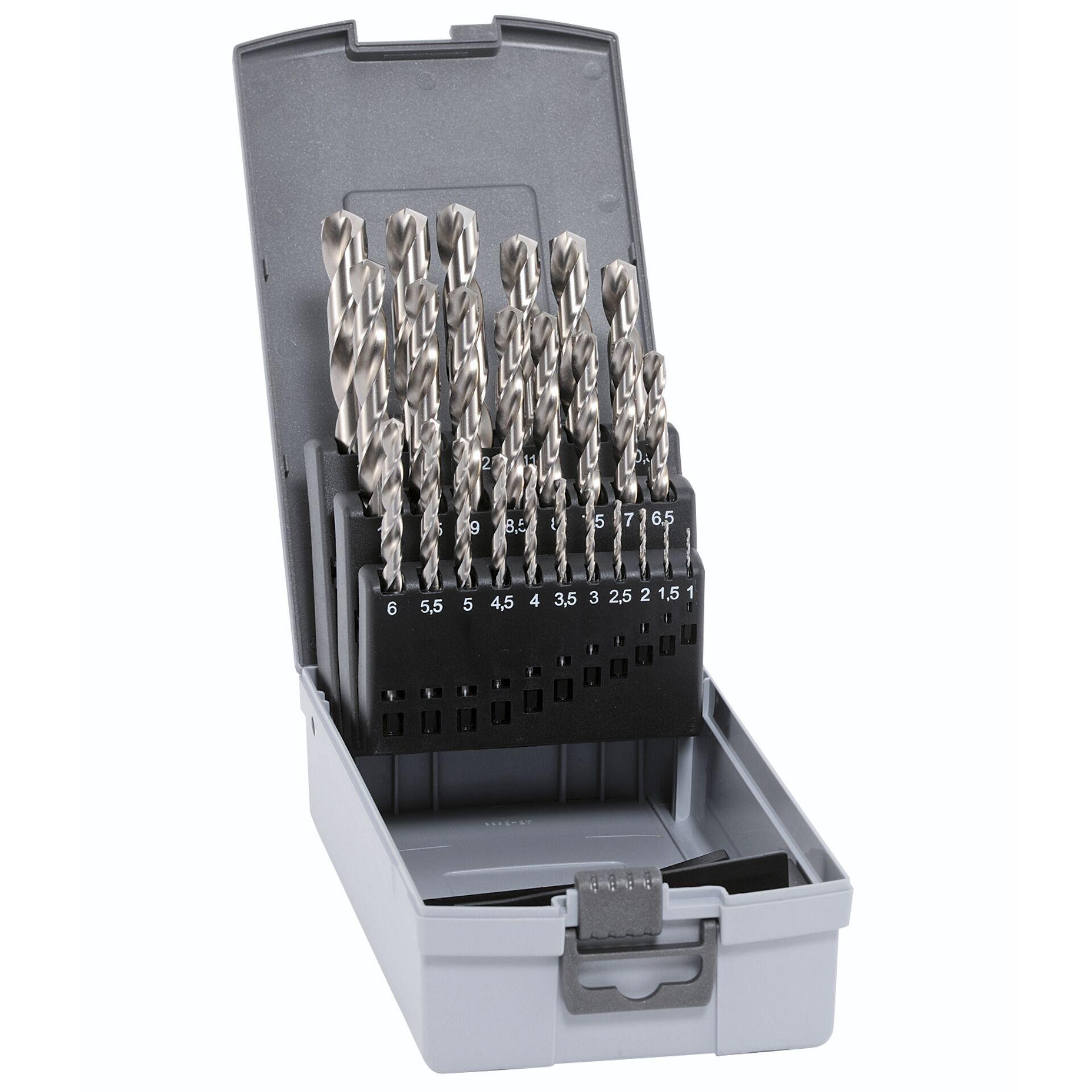 Alpen 102225100 HSS-E Metall-Spiralbohrer-Set 25teilig Cobalt 1 Set
