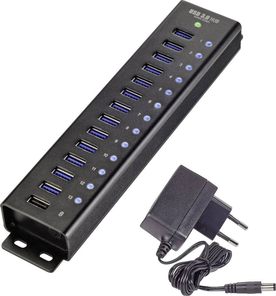 Renkforce RF-3897144 USB-Hub 13 Port USB-A USB 3.0 5 GBit/s with