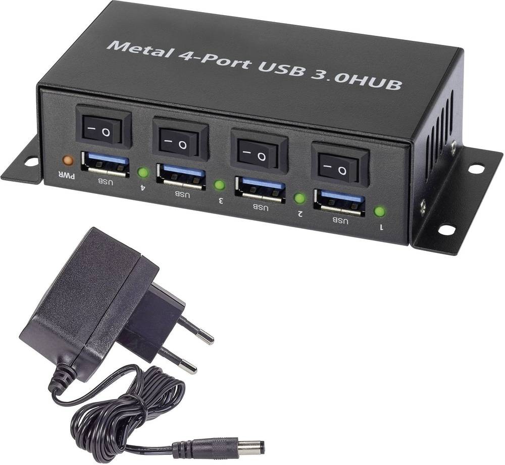 Renkforce 1318454 interface hub USB 3.2 Gen 1 (3.1 Gen 1) Type-A 5000